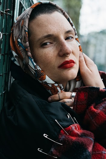 Woman Wearing A Scarf