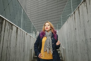 Woman Wearing A Scarf