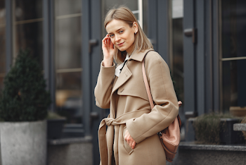 Woman wearing a trench-coat