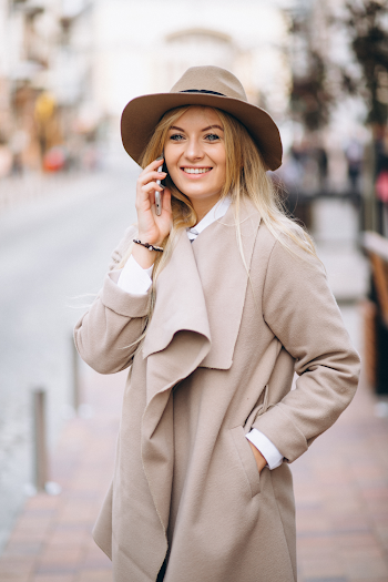 Woman wearing a trench-coat