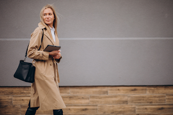 Woman wearing a trench-coat