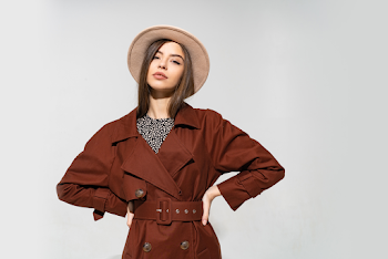 Woman wearing a trench-coat