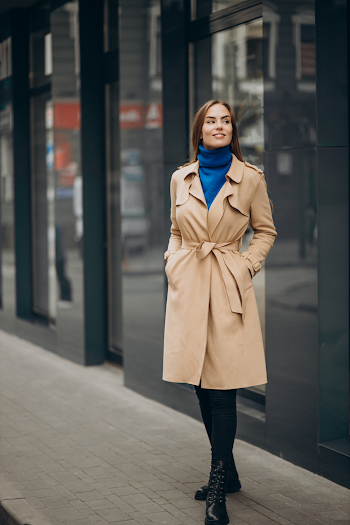 Woman wearing a trench-coat