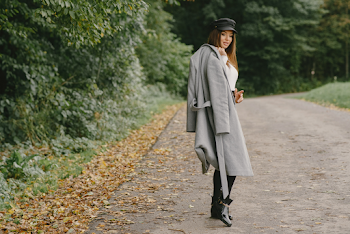 Woman wearing a trench-coat
