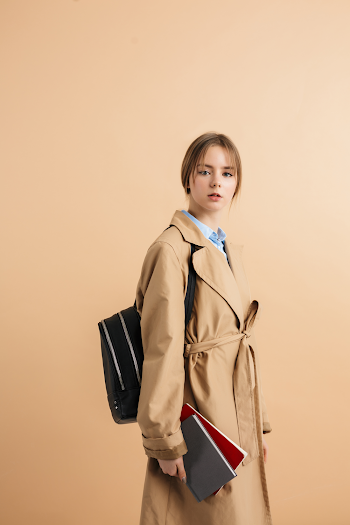 Woman wearing a trench-coat