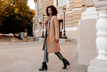 Woman wearing a trench-coat
