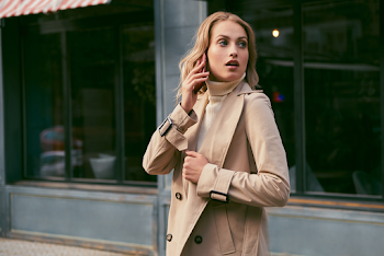 Woman wearing a trench-coat