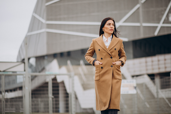 Woman wearing a trench-coat