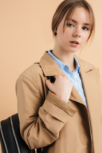 Woman wearing a trench-coat