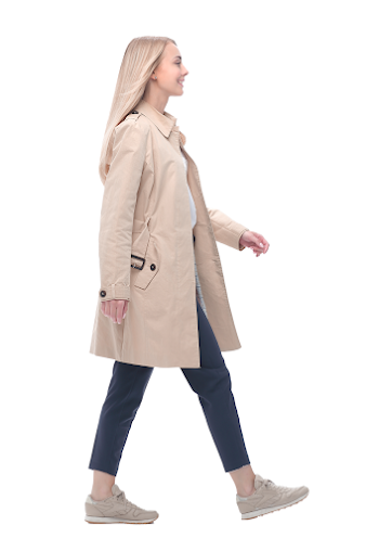 Woman wearing a trench-coat