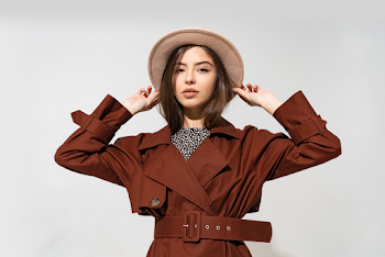 Woman wearing a trench-coat
