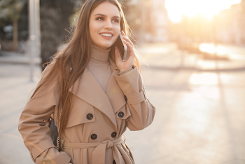 Woman wearing a trench-coat