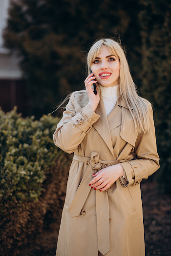 Woman wearing a trench-coat