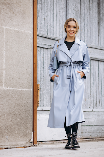 Woman wearing a trench-coat