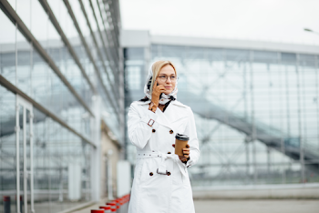 Woman wearing a trench-coat