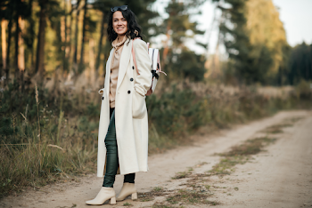 Woman wearing a trench-coat
