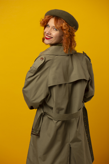 Woman wearing a trench-coat