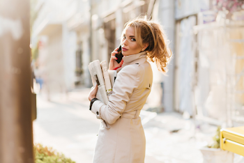 Woman wearing a trench-coat