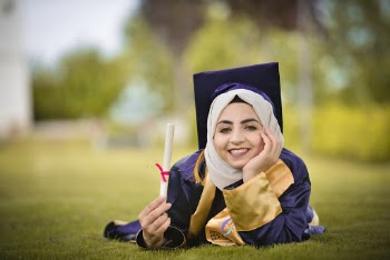 Woman Wearing Academic Robe