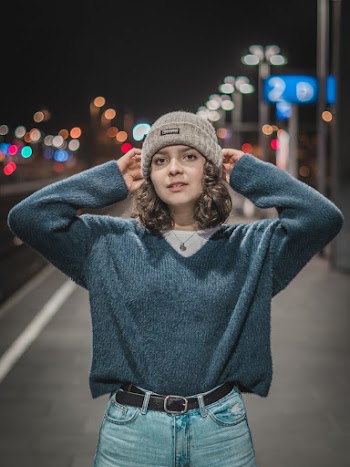 Woman Wearing Beanie