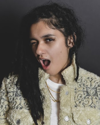 Woman Wearing Beige and White Lace Collared Shirt