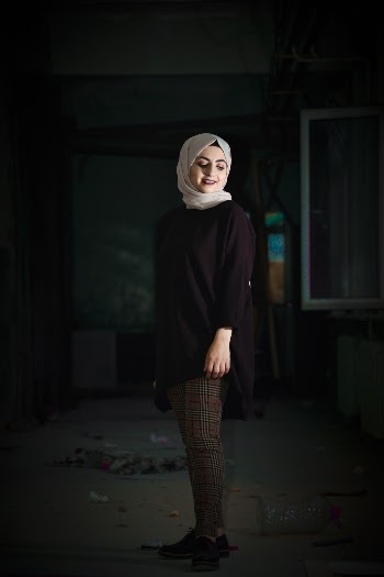 Woman Wearing Beige Scarf