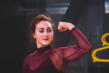 Woman Wearing Black and Red Long-sleeved Shirt