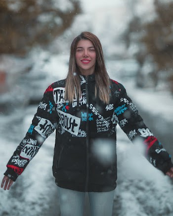 Woman Wearing Black and White Jacket