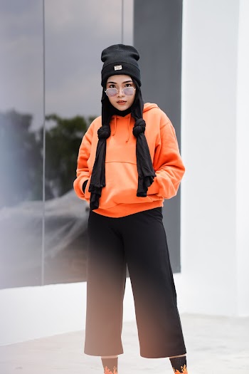 Woman Wearing Black Beanie