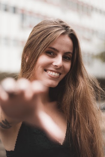 Woman Wearing Black Camisole