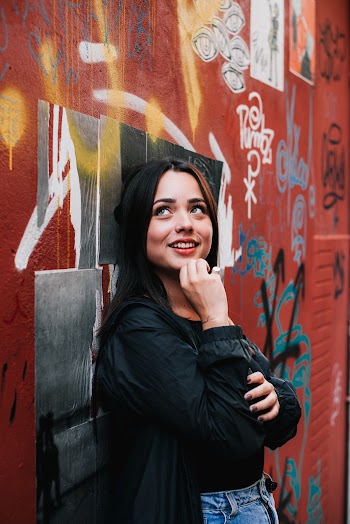 Woman Wearing Black Cardigan