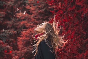 Woman Wearing Black Coat