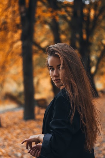 Woman Wearing Black Coat