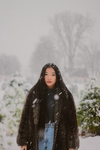 Woman Wearing Black Coat