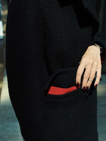 Woman Wearing Black Coat