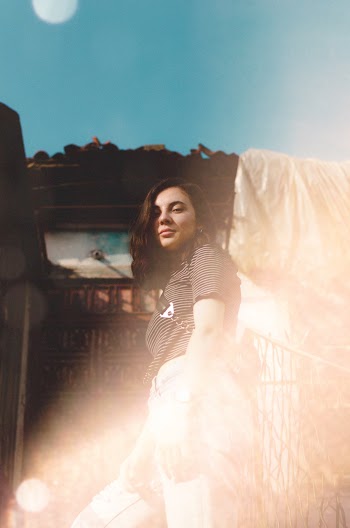 Woman Wearing Black Crew-neck Shirt