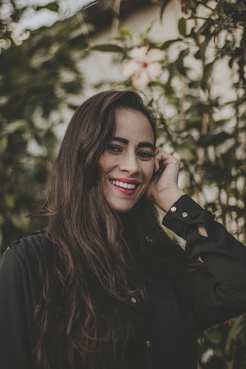 Woman Wearing Black Denim Jacket