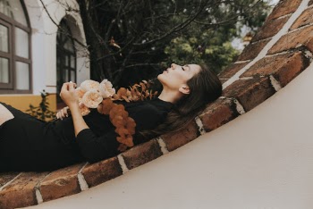 Woman Wearing Black Dress