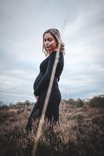 Woman Wearing Black Dress
