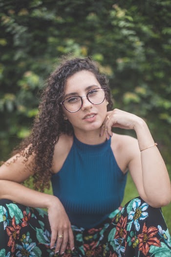 Woman Wearing Black Frame Eyeglasses