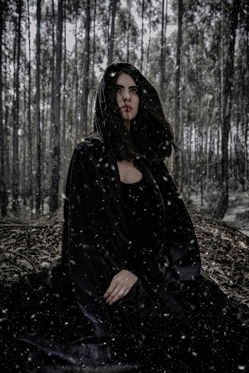 Woman Wearing Black Hoodie