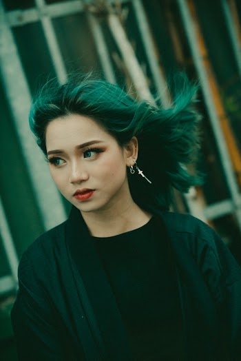 Woman Wearing Black Leather Jacket