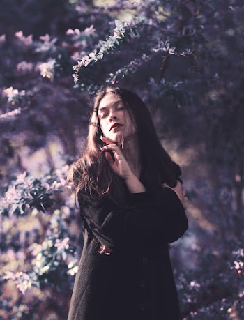 Woman Wearing Black Long-sleeved Dress