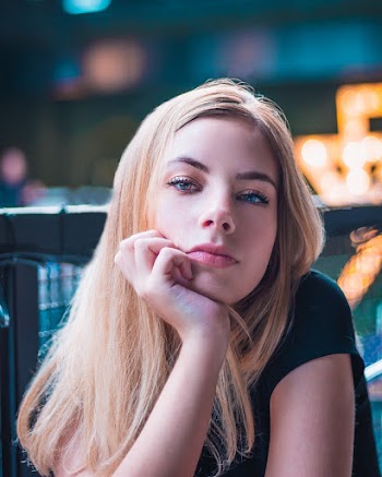 Woman Wearing Black Shirt