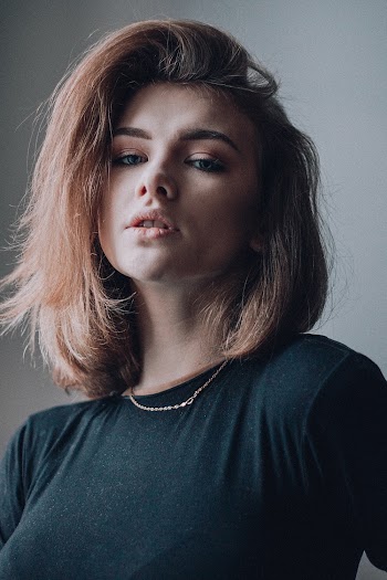 Woman Wearing Black Shirt