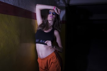Woman Wearing Black Sports Bra