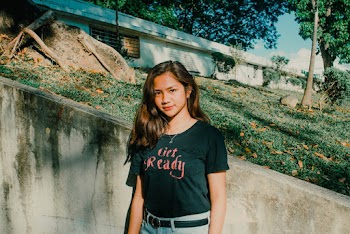 Woman Wearing Black T-shirt