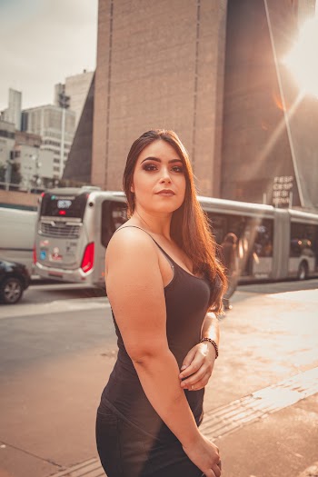 Woman Wearing Black Tank Top