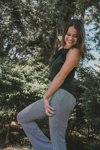 Woman Wearing Black Top