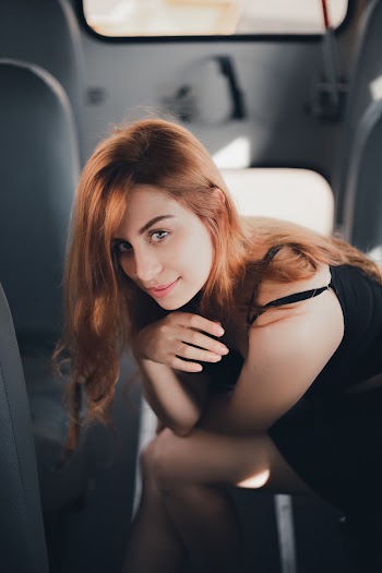 Woman Wearing Black Top